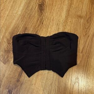 Brown Strapless Corset Top
